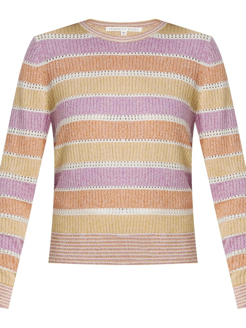VERONICA BEARD RAIMI PULLOVER SWEATER XS STRIPED PASTEL LIKE NEW